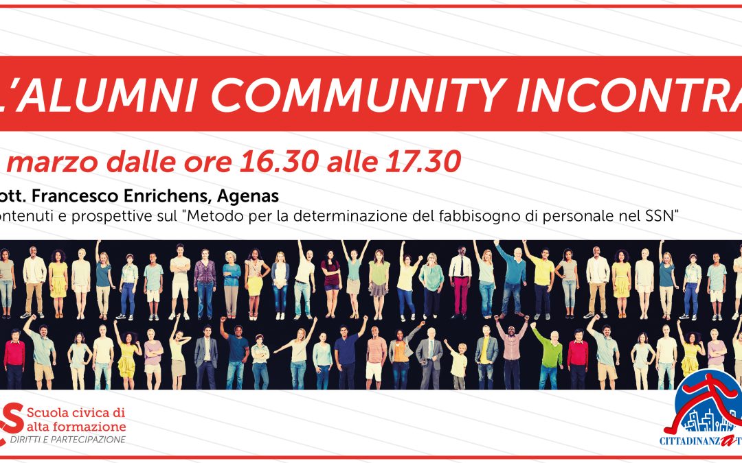Primo Evento in live streaming della Community sul “Metodo per la determinazione del fabbisogno di personale nel SSN”